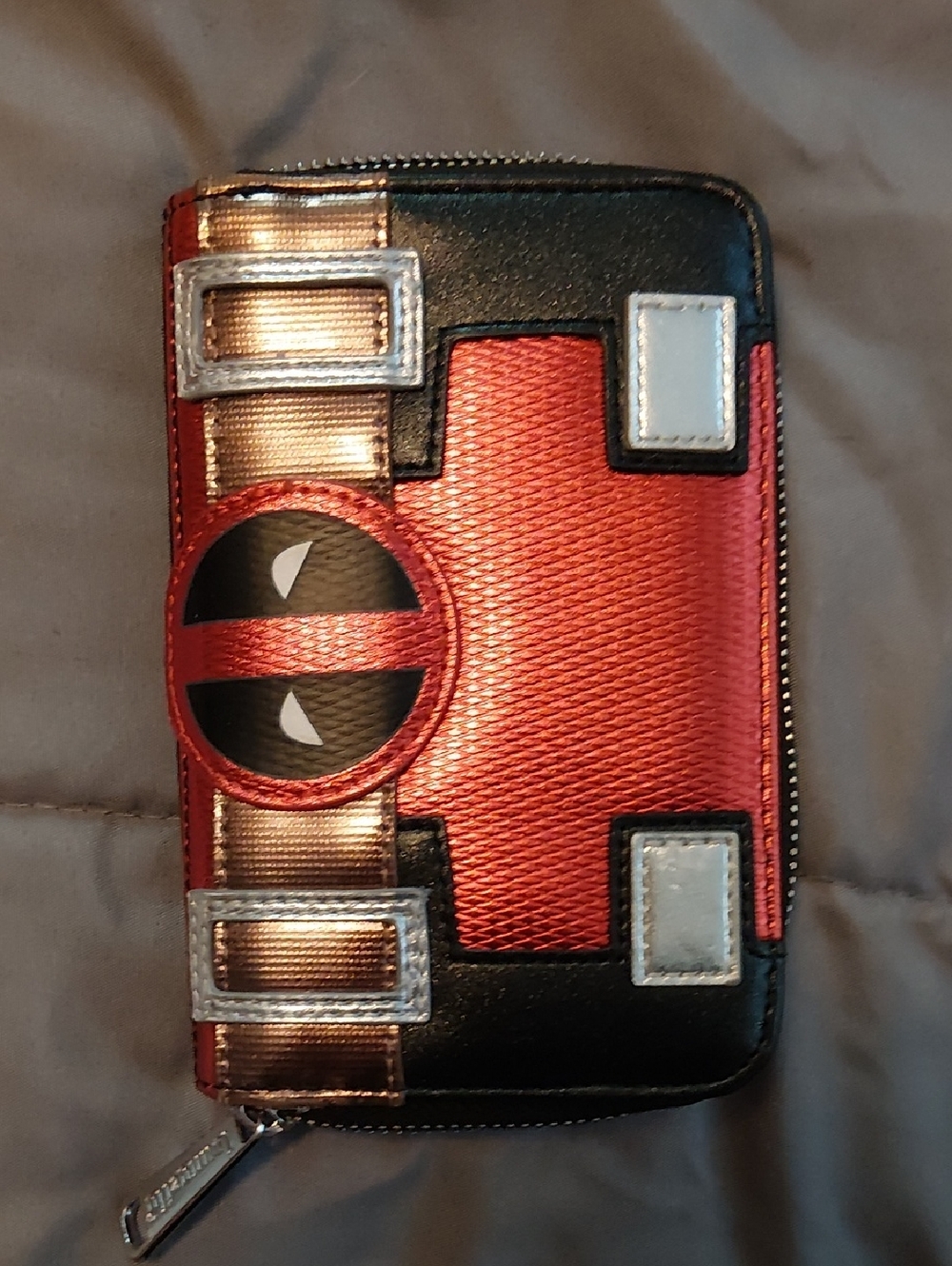 Loungefly Red & Black Deadpool Zip Wallet